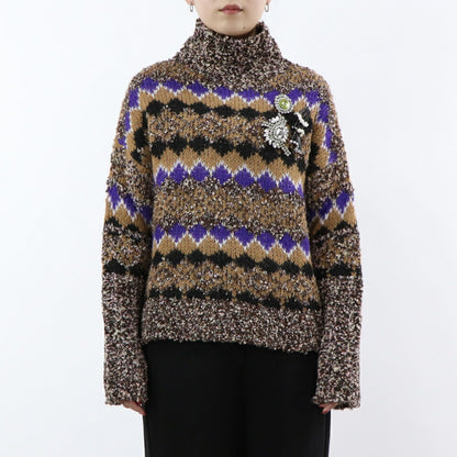 PINKO ニット ブラウン系 ハイネック 1B14VU-Y6NJ