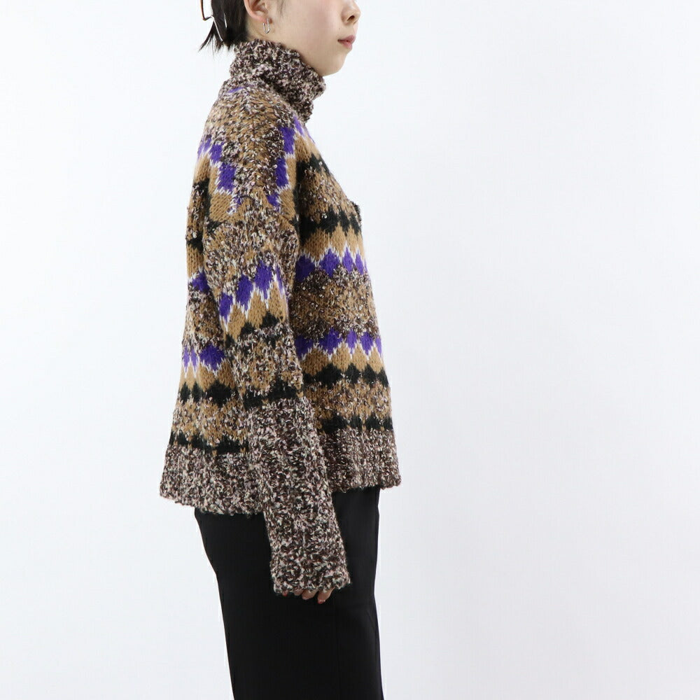 PINKO ニット ブラウン系 ハイネック 1B14VU-Y6NJ