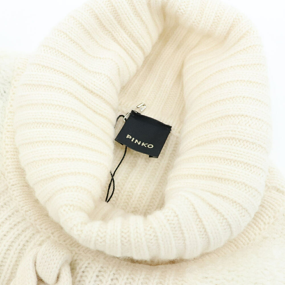 PINKO ピンコ レディース トップス ニット ホワイト ウール ハイネックニット 1G156U-Y6FB