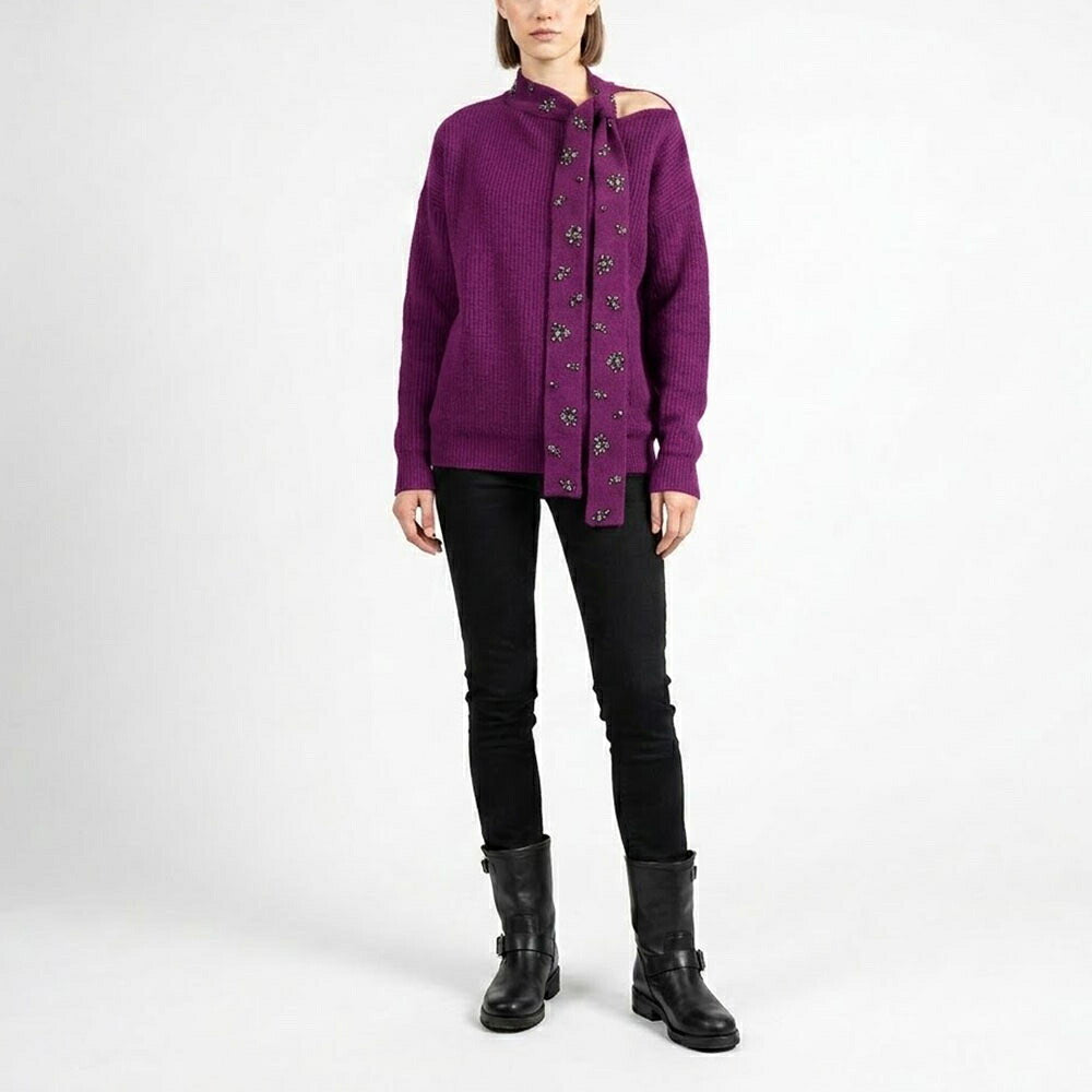 PINKO ピンコ レディース トップス ニット ピンク ポリアミド ボウタイ ビジュー 1G1578-Y6CF