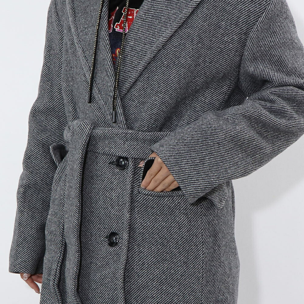 PINKO グレー ロングコート 1G16RV-Y7DY