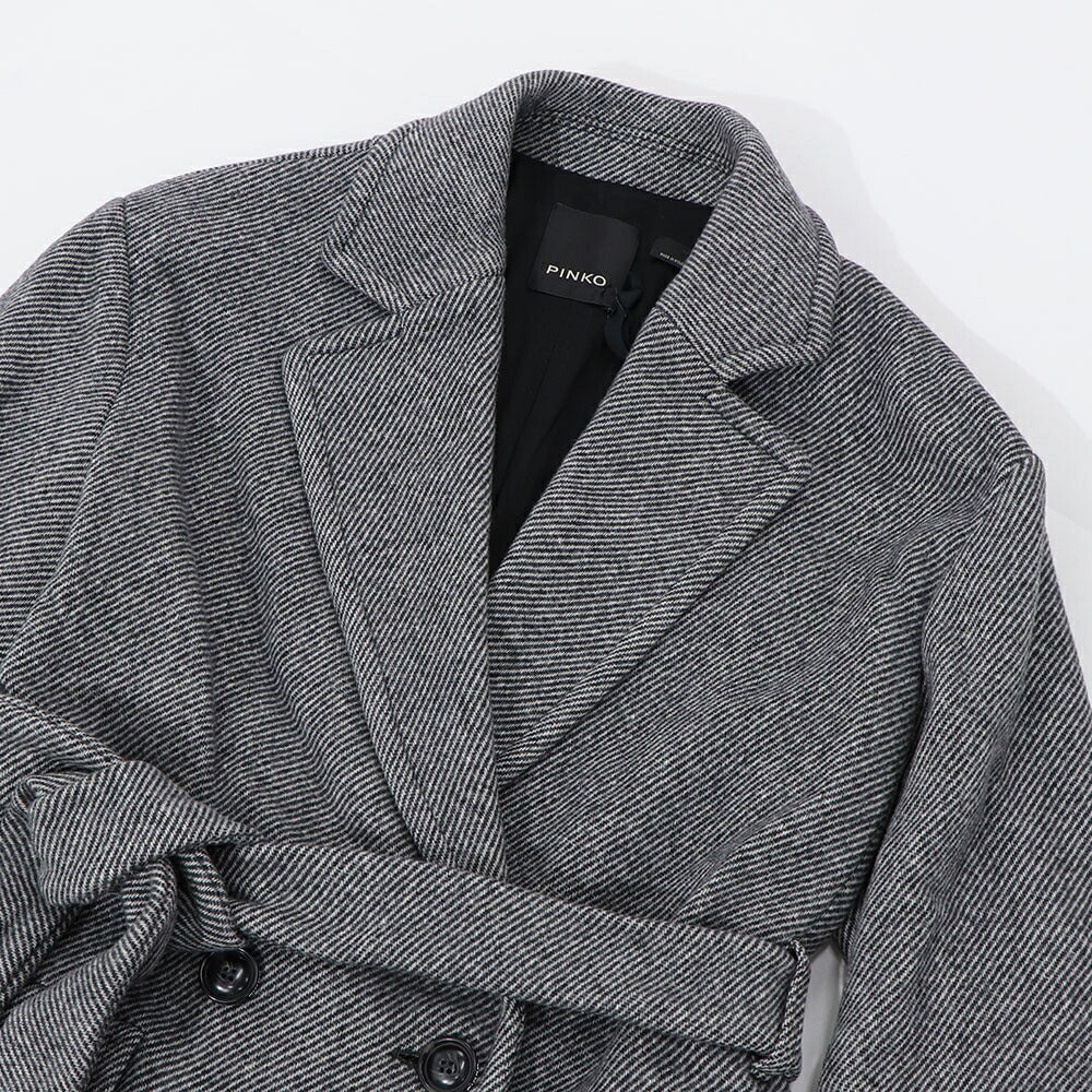 PINKO グレー ロングコート 1G16RV-Y7DY