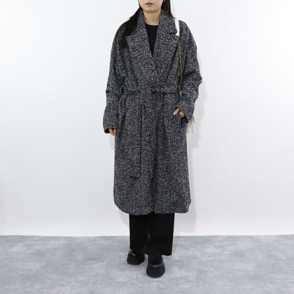 PINKO グレー ロングコート ガウンコート 1G18CM-A03H