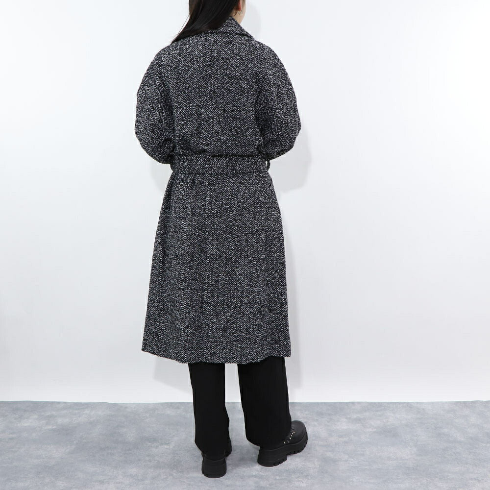 PINKO グレー ロングコート ガウンコート 1G18CM-A03H
