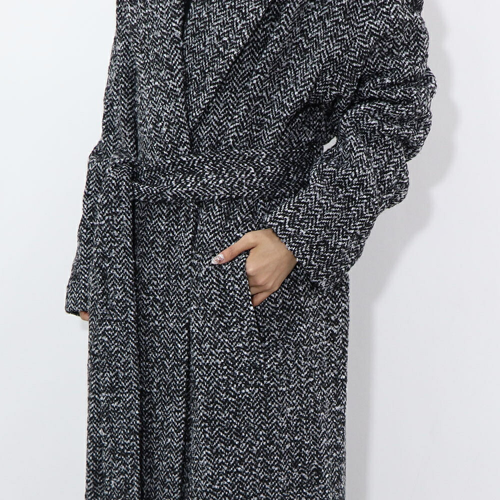 PINKO グレー ロングコート ガウンコート 1G18CM-A03H