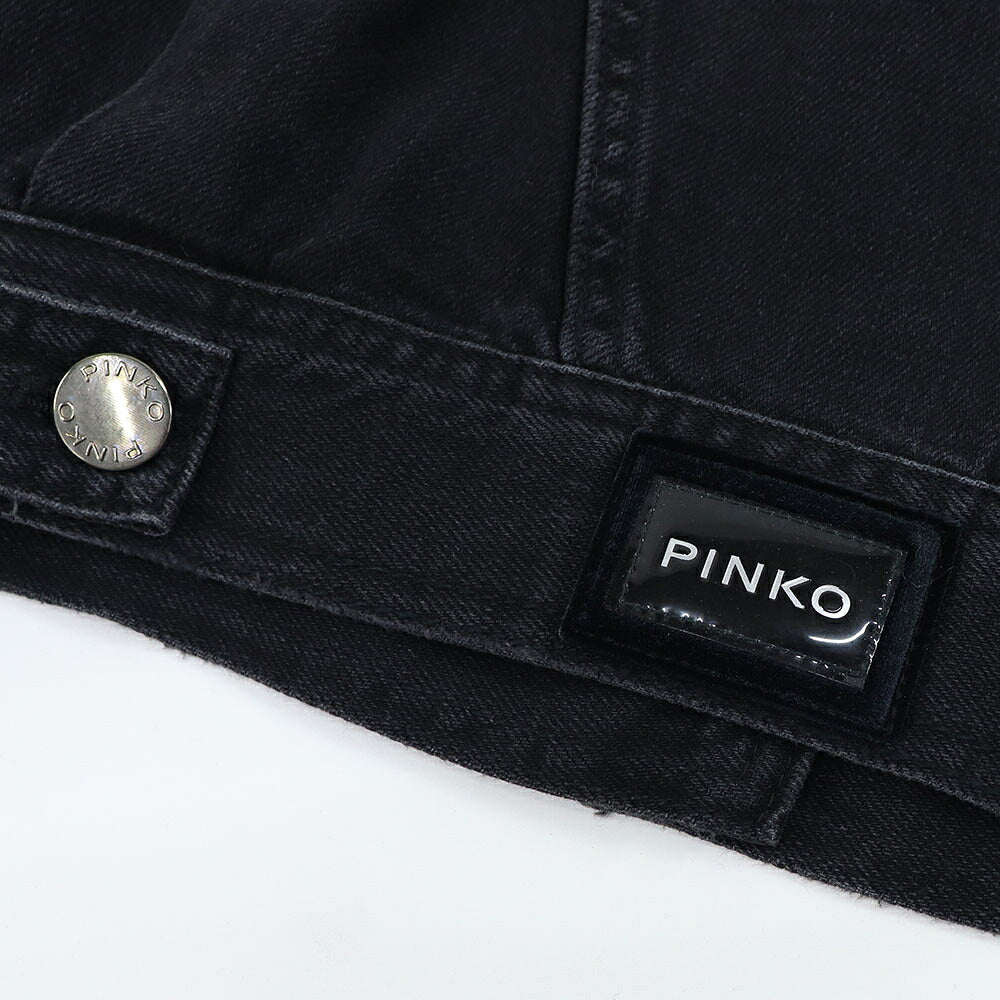 PINKO ピンコ レディース アウター ジャケット・ブルゾン ブラック コットン デニムジャケット 1J10HP-Y647