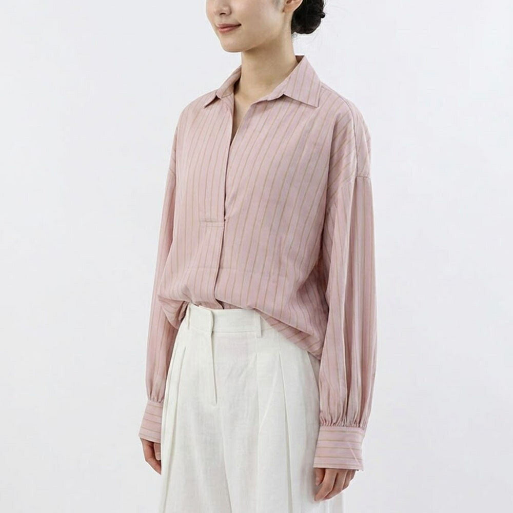 PINKO シャツ・ブラウス ピンク スキッパーシャツ ストライプ 1G14Y7-7946