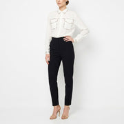 PINKO ピンコ レディース トップス シャツ・ブラウス ホワイト スタッズ付き 1G15MU-Y6WB