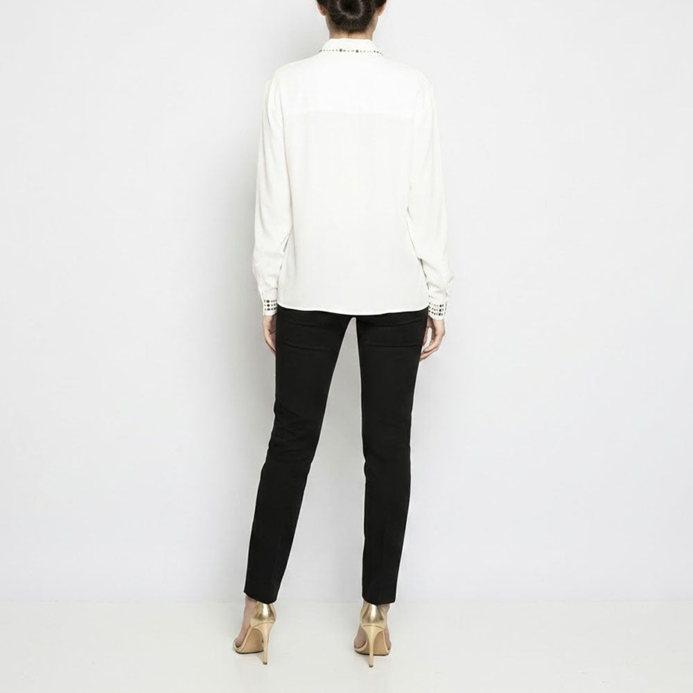 PINKO ピンコ レディース トップス シャツ・ブラウス ホワイト スタッズ付き 1G15MU-Y6WB