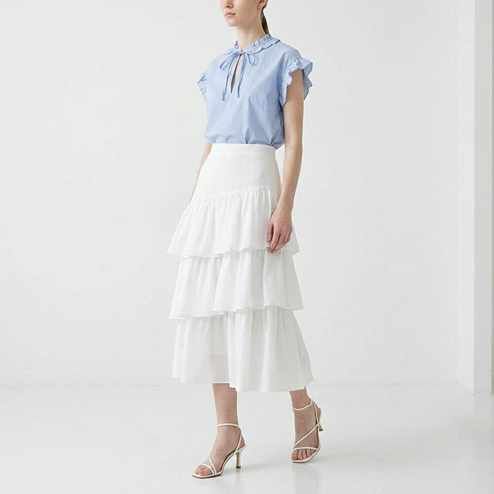 PINKO ピンコ レディース トップス シャツ・ブラウス ブルー コットン ストライプ 1G161M-8429