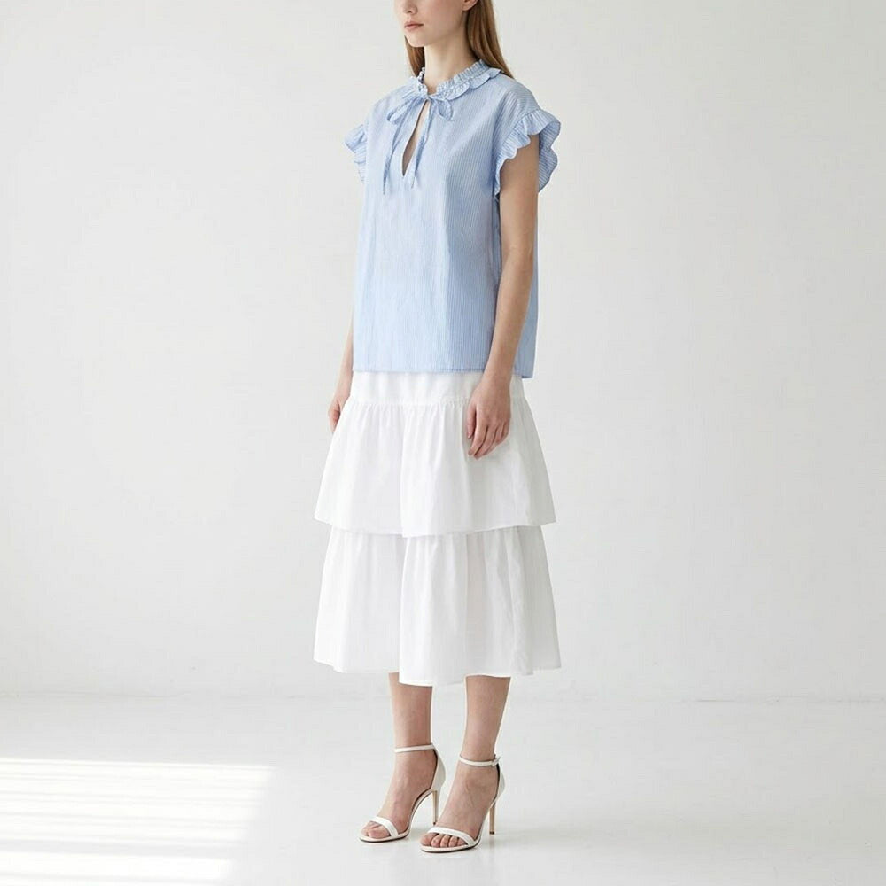 PINKO ピンコ レディース トップス シャツ・ブラウス ブルー コットン ストライプ 1G161M-8429