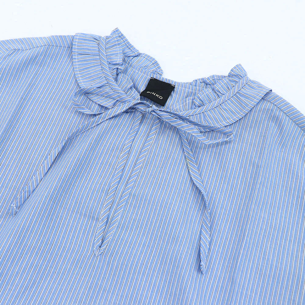 PINKO ピンコ レディース トップス シャツ・ブラウス ブルー コットン ストライプ 1G161M-8429