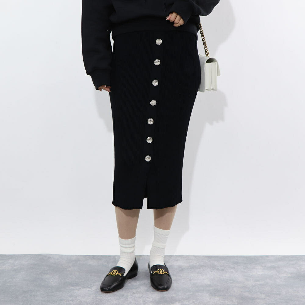 PINKO ブルー ブラック ニットスカート 1G15TW-Y6Z9