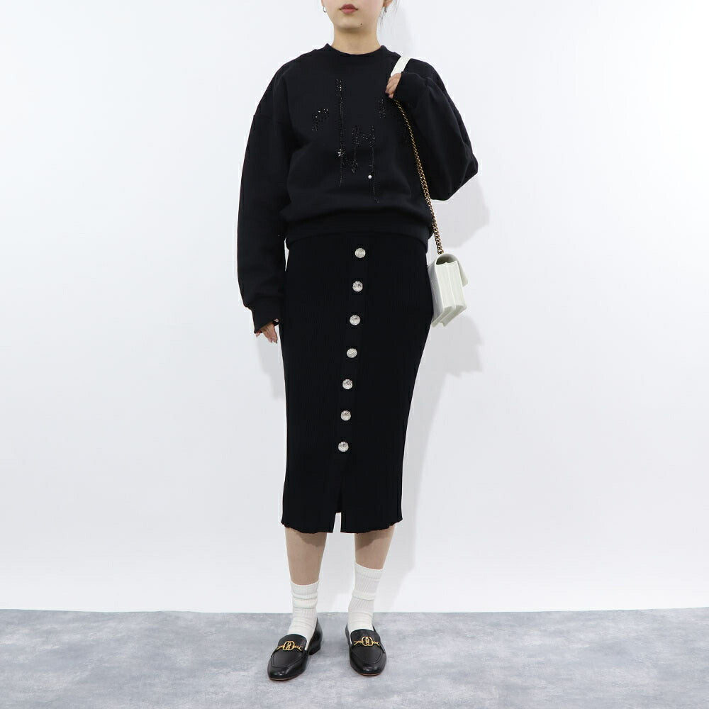 PINKO ブルー ブラック ニットスカート 1G15TW-Y6Z9
