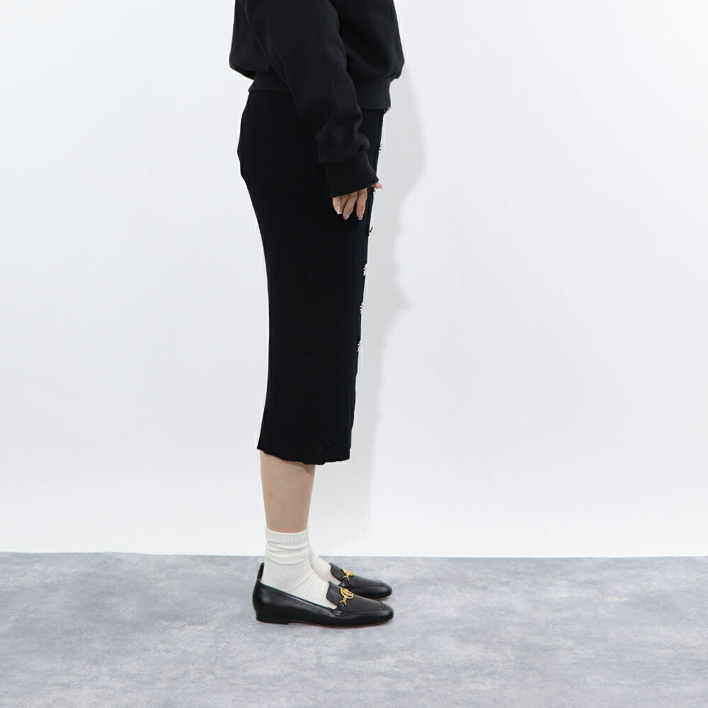 PINKO ブルー ブラック ニットスカート 1G15TW-Y6Z9