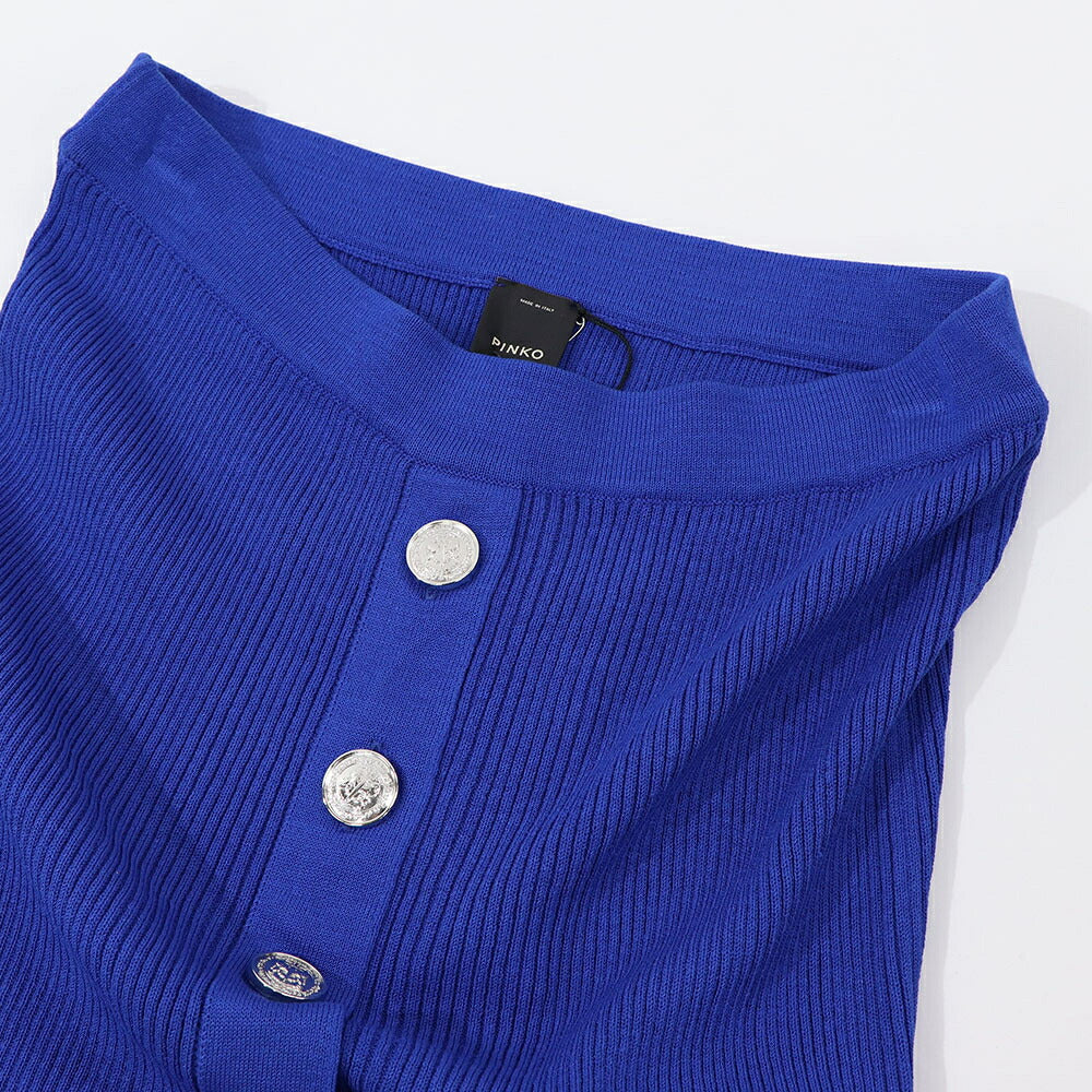 PINKO ブルー ブラック ニットスカート 1G15TW-Y6Z9