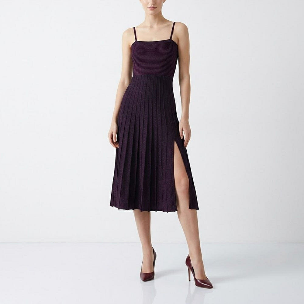 PINKO ピンコ レディース ワンピース パープル系 レーヨン ナイロン キャミワンピース ラメ 1G181H-A022