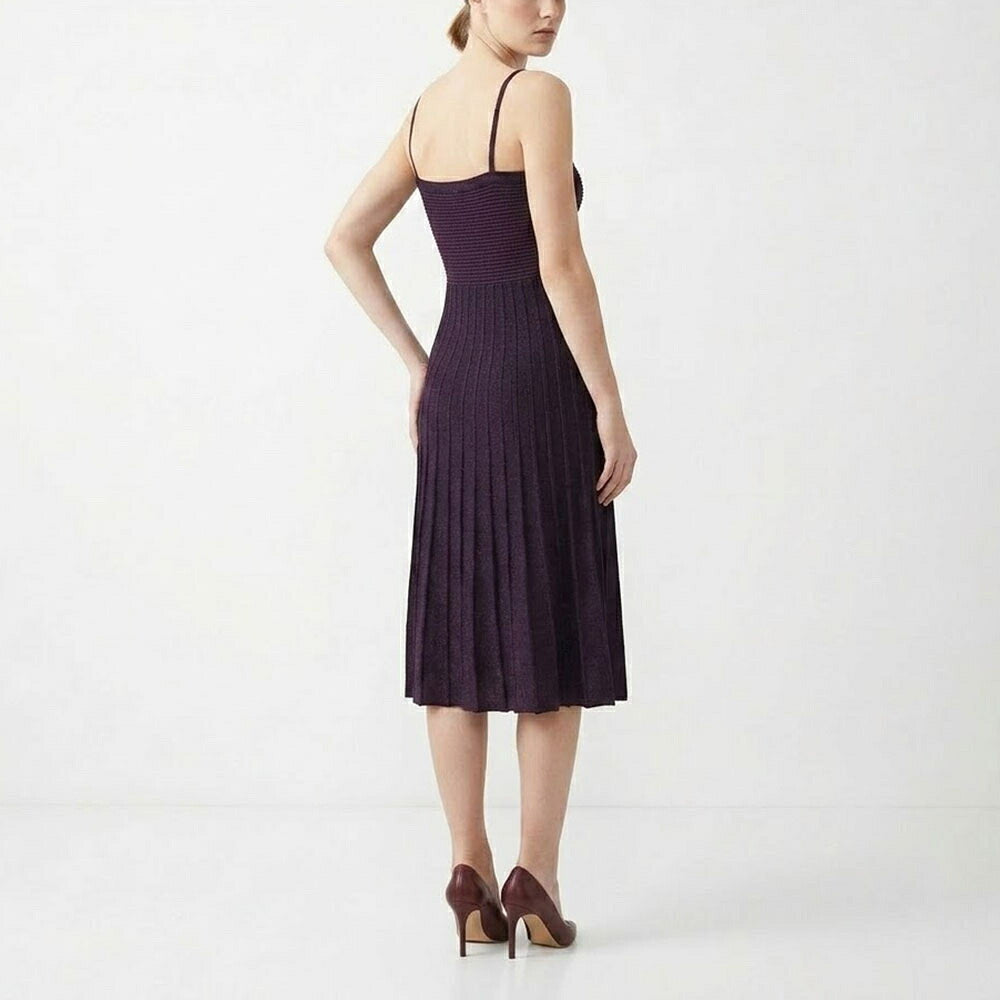 PINKO ピンコ レディース ワンピース パープル系 レーヨン ナイロン キャミワンピース ラメ 1G181H-A022