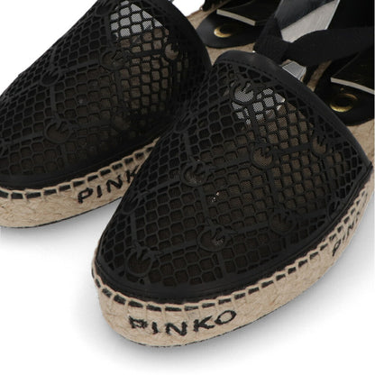 PINKO サンダル ブラック エスパドリーユ ストラップ フラット 1H2119-Y86A