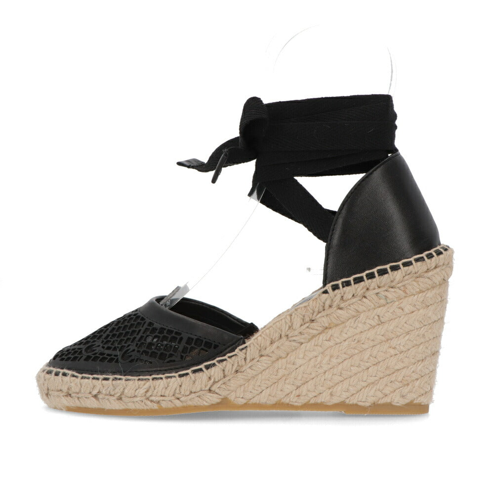 PINKO サンダル ブラック エスパドリーユ ストラップ ウェッジヒール 1H211A-Y86A