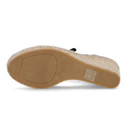 PINKO サンダル ブラック エスパドリーユ ストラップ ウェッジヒール 1H211A-Y86A