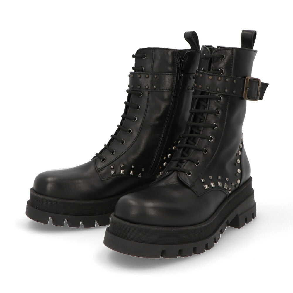 PINKO ブーツ ブラック レースアップ 厚底 ショートブーツ 1H2136-A073