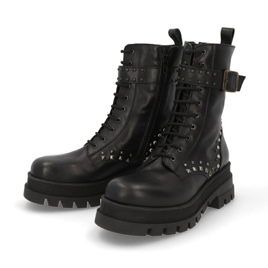 PINKO ブーツ ブラック レースアップ 厚底 ショートブーツ 1H2136-A073