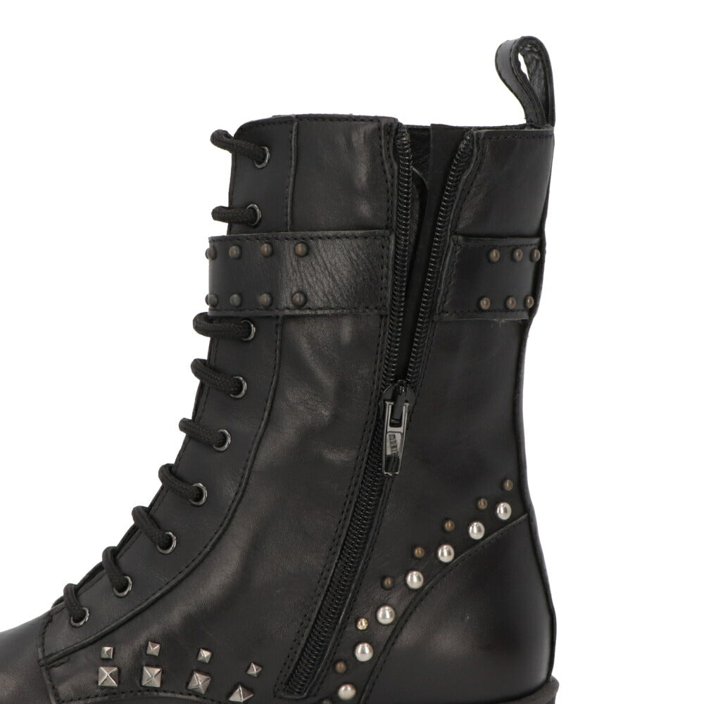 PINKO ブーツ ブラック レースアップ 厚底 ショートブーツ 1H2136-A073