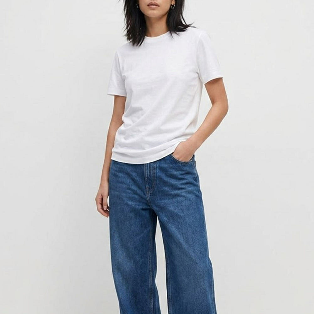 PRADA Tシャツ ホワイト 半袖 クルーネック ロゴタグ バックデザイン 半袖 35570 11CD