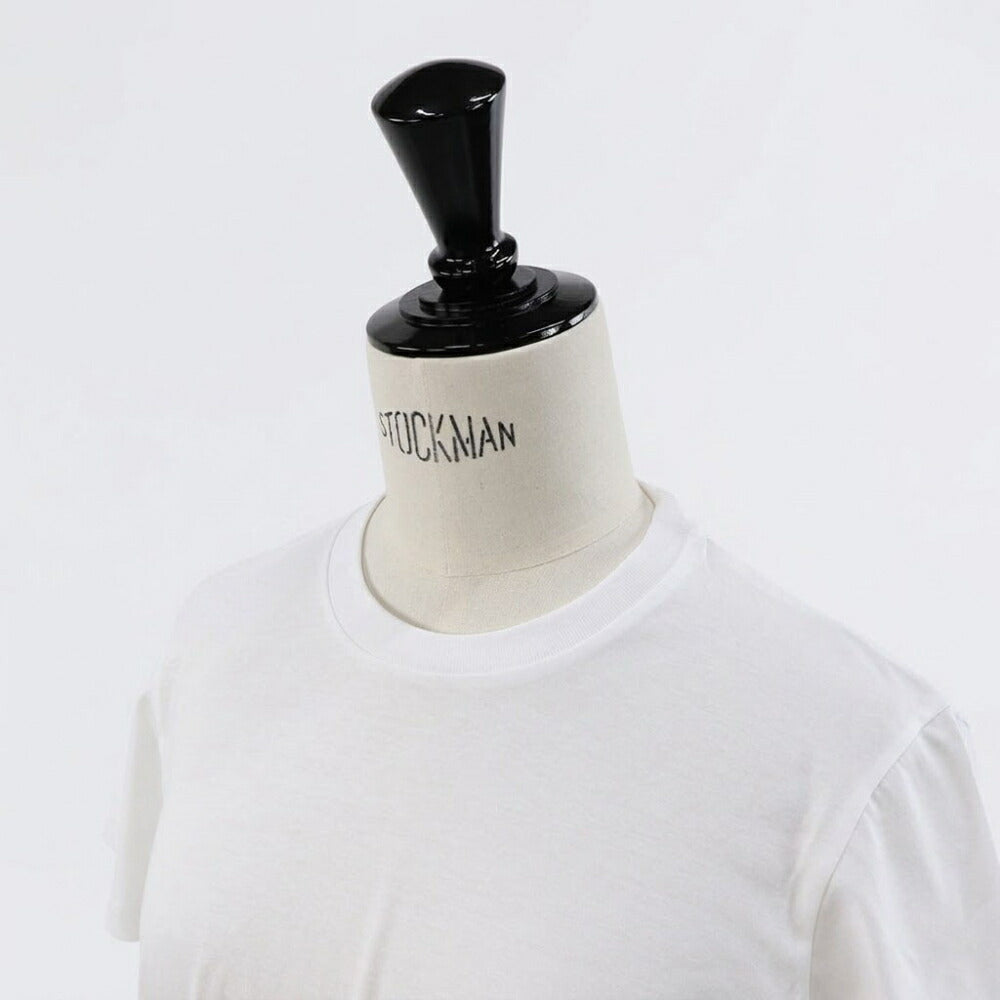 PRADA Tシャツ ホワイト 半袖 クルーネック ロゴタグ バックデザイン 半袖 35570 11CD