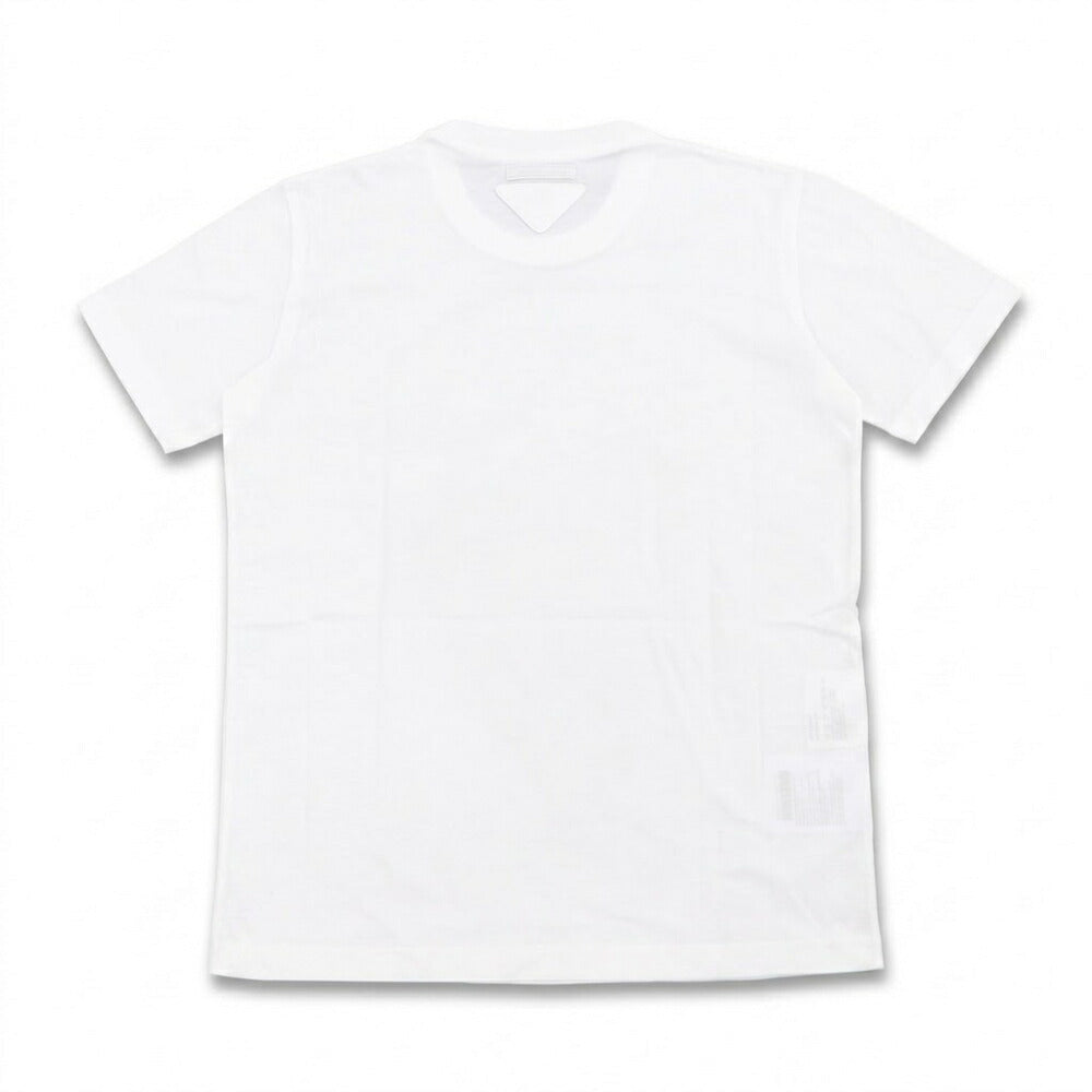PRADA Tシャツ ホワイト 半袖 クルーネック ロゴタグ バックデザイン 半袖 35570 11CD