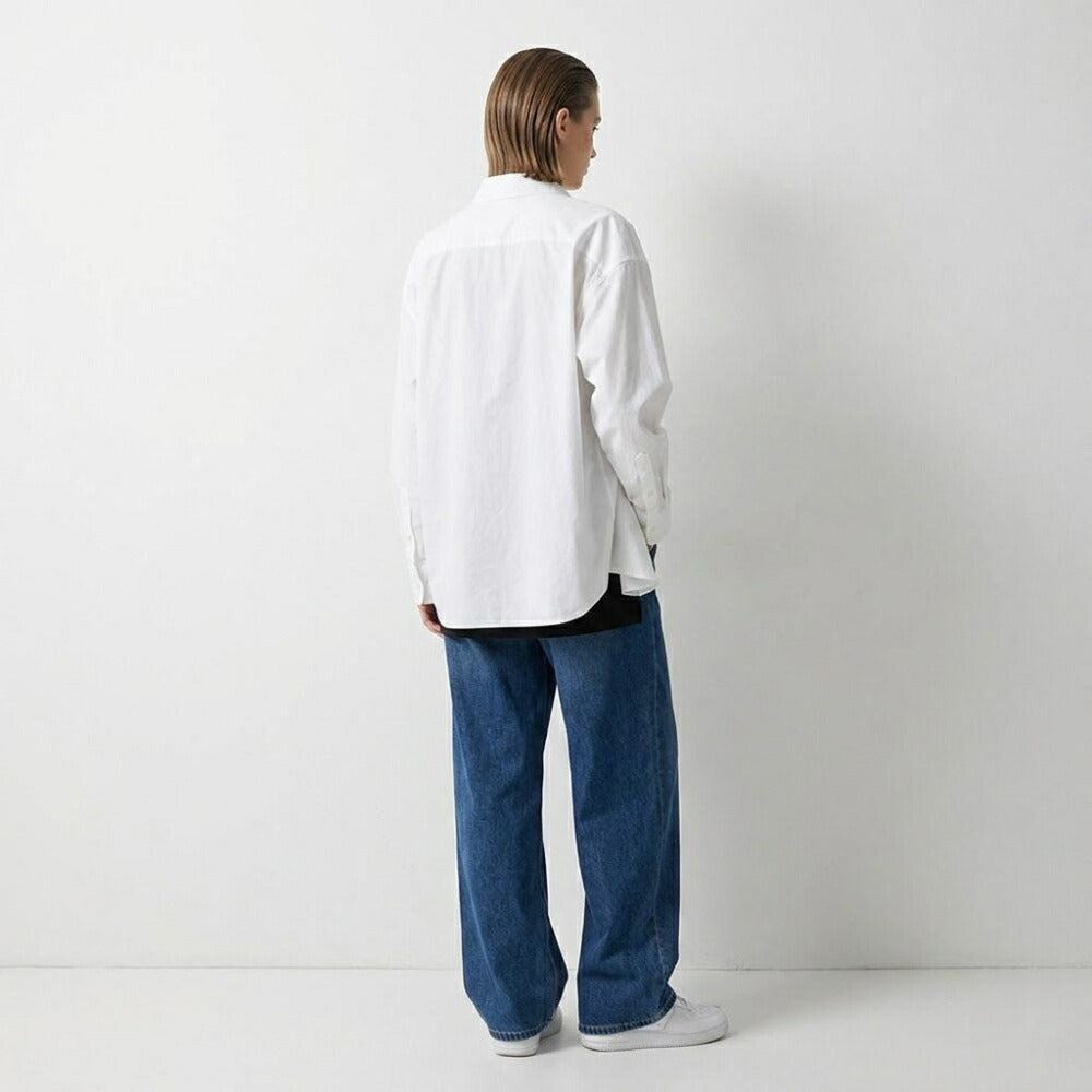 PRADA シャツ ホワイト コットン トライアングルロゴ P418GG 1XV2