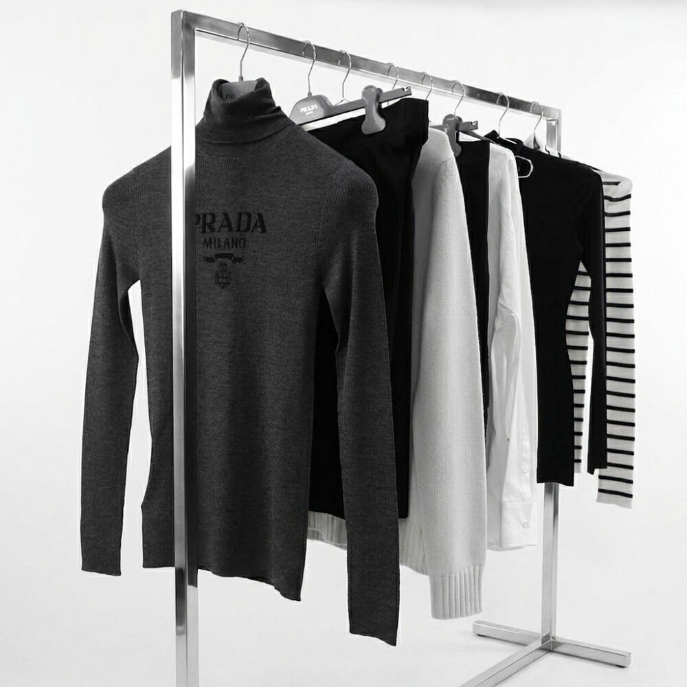 PRADA ニット ブラック タートルネック ロゴ P26445 11C8