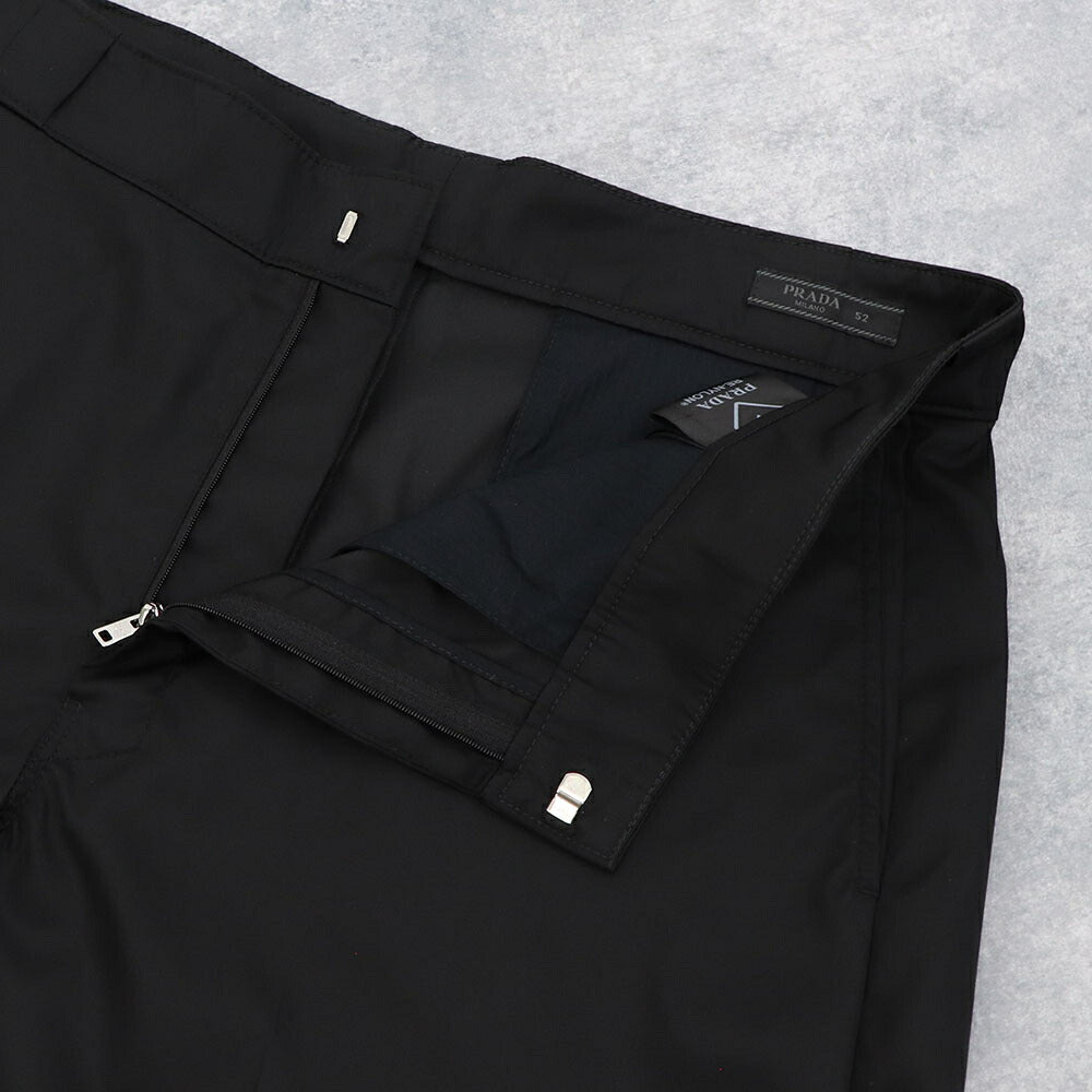 PRADA ショートパンツ メンズ ブラック ハーフパンツ ロゴ SPG32 1WQ8