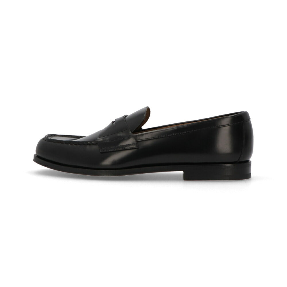 PRADA ブラッシュドレザー ローファー ブラック トライアングルロゴ 2DB201 055