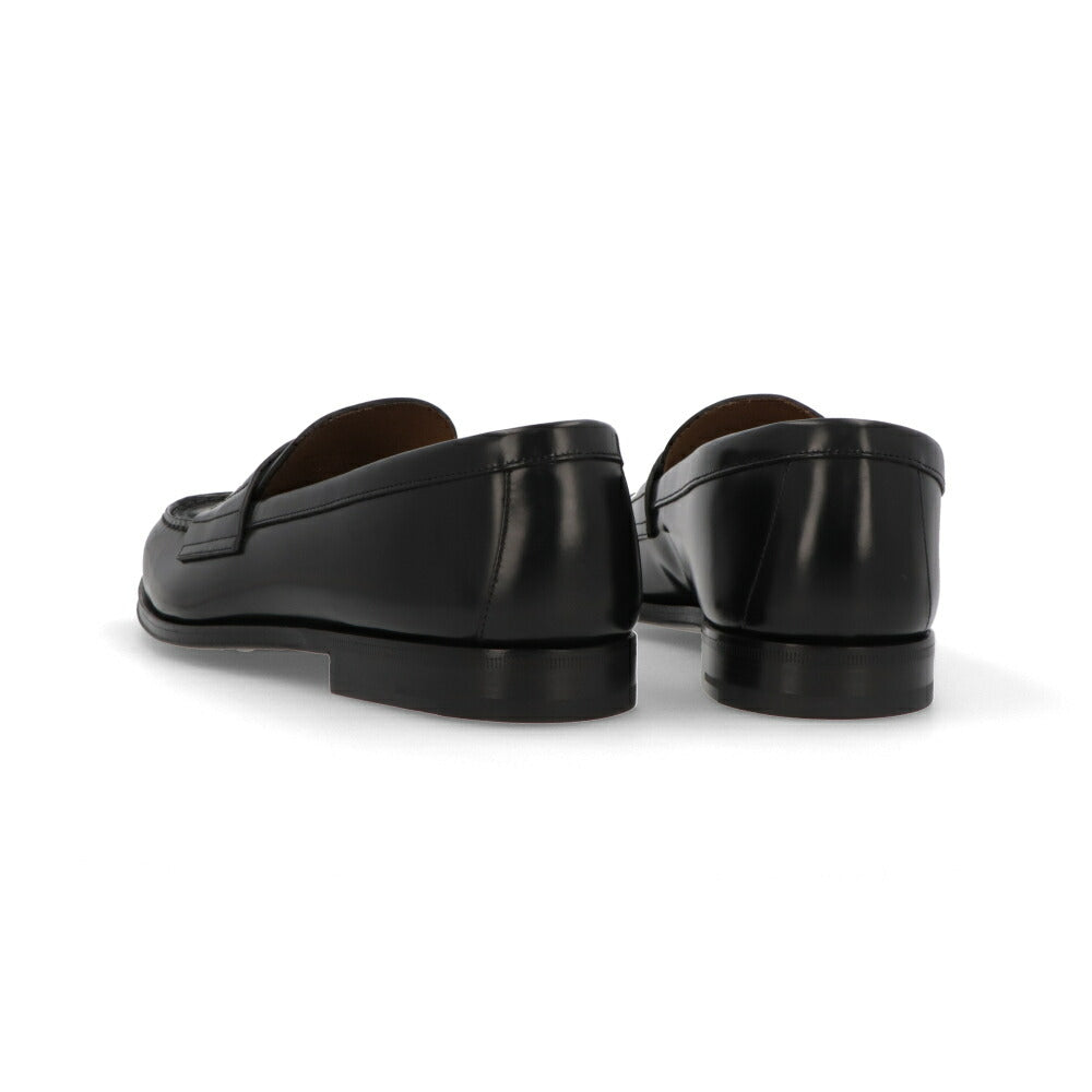 PRADA ブラッシュドレザー ローファー ブラック トライアングルロゴ 2DB201 055