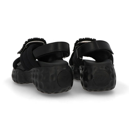 Roger Vivier サンダル ブラック ビジュー ラバーソール ヒールなし RVW66733560DX2