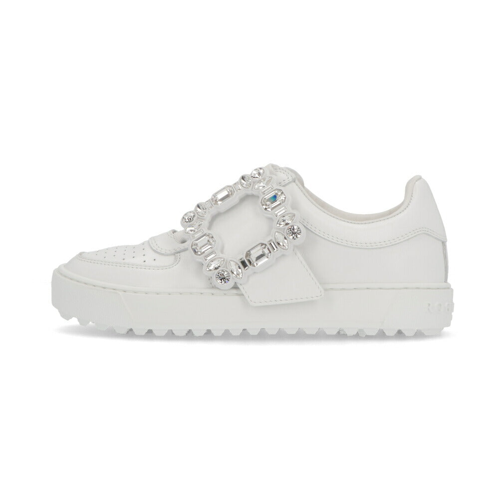 Roger Vivier ロジェ ヴィヴィエ スニーカー ホワイト ローカット ビジュー付きバックル RVW68737440JUS