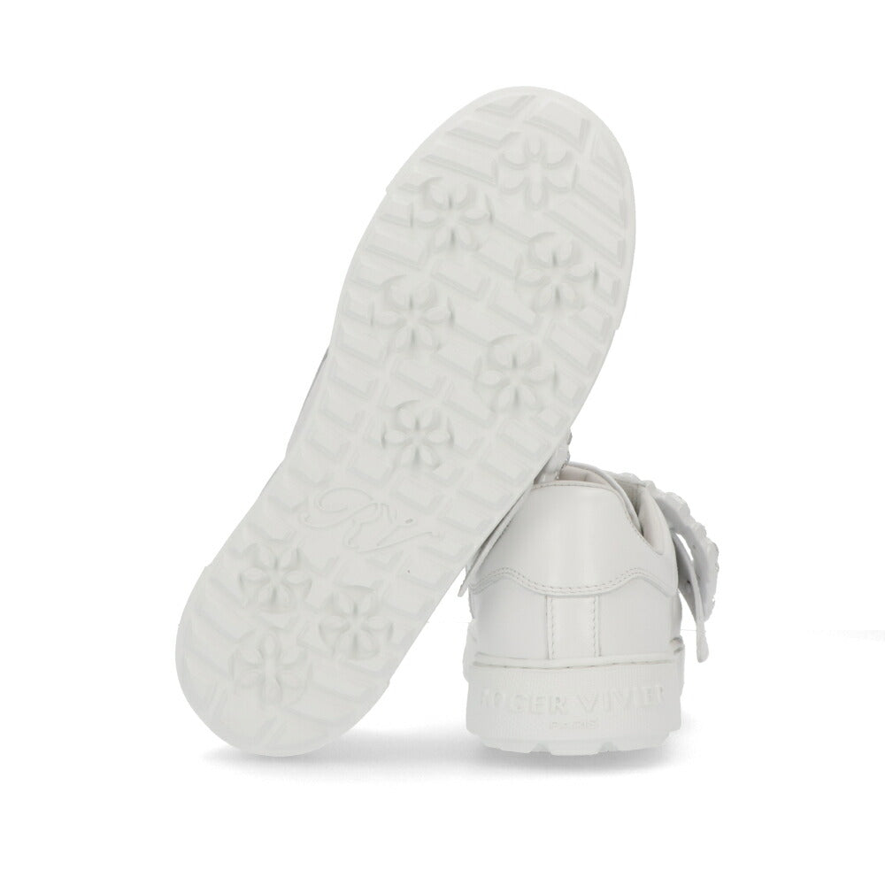 Roger Vivier ロジェ ヴィヴィエ スニーカー ホワイト ローカット ビジュー付きバックル RVW68737440JUS