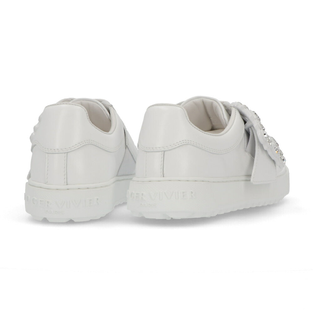 Roger Vivier スニーカー ホワイト ローカット ビジュー付きバックル RVW68737440JUS