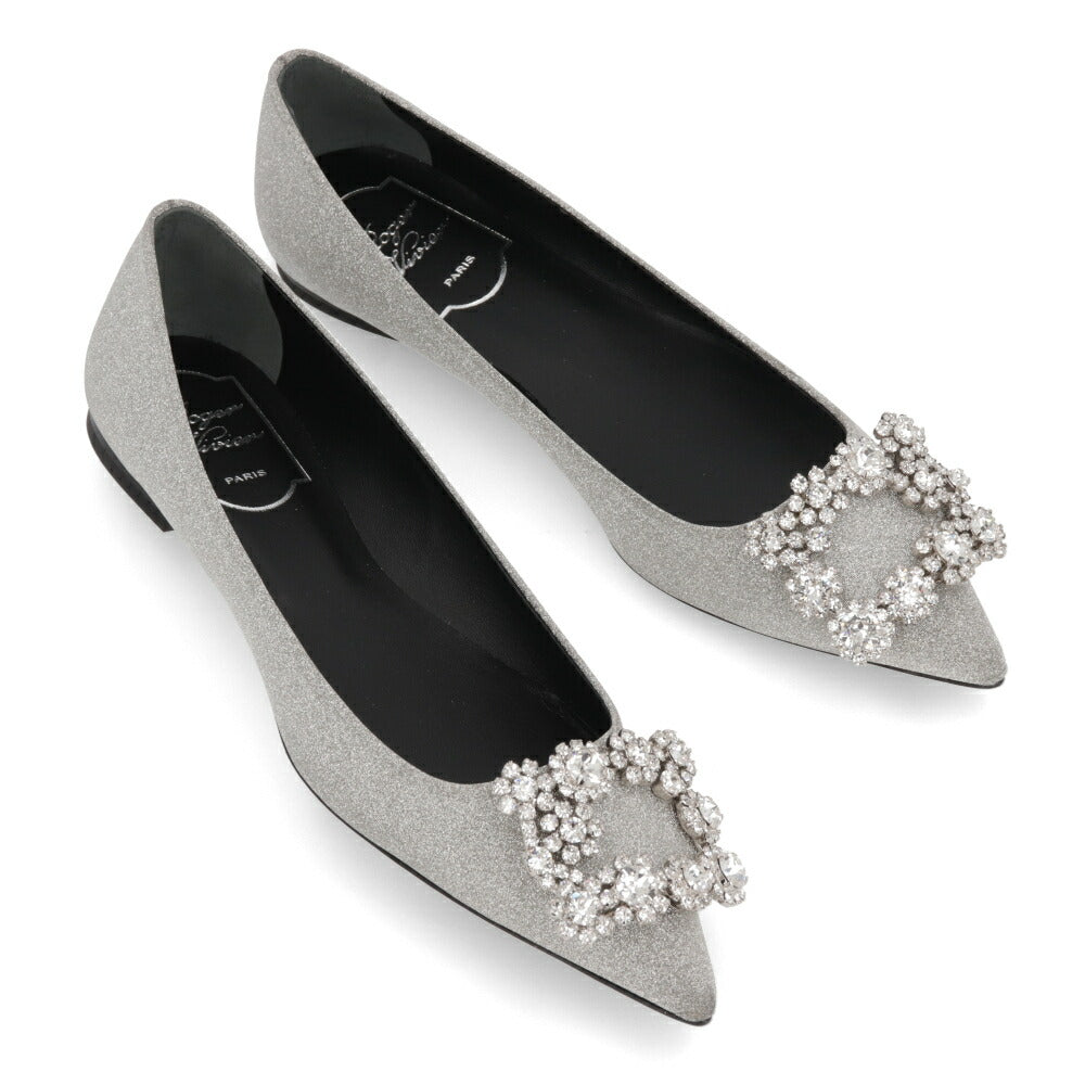 Roger Vivier パンプス シルバー ビジューバックル グリッターシルバー RVW31317620JO1