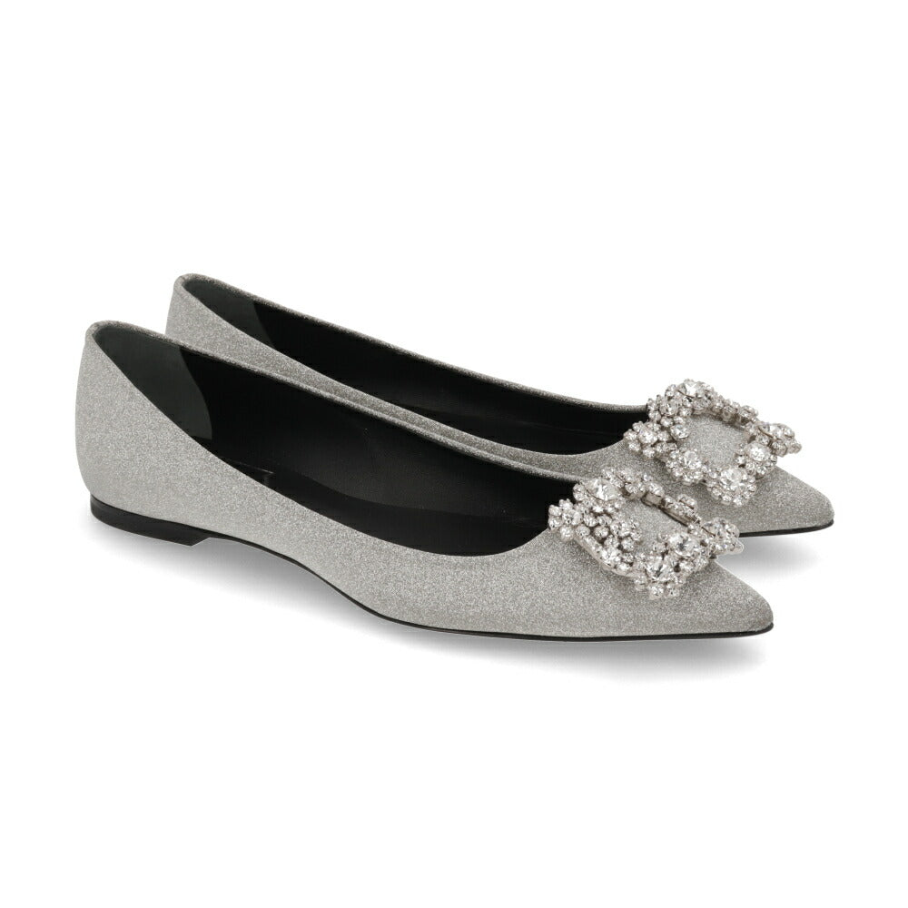Roger Vivier パンプス シルバー ビジューバックル グリッターシルバー RVW31317620JO1