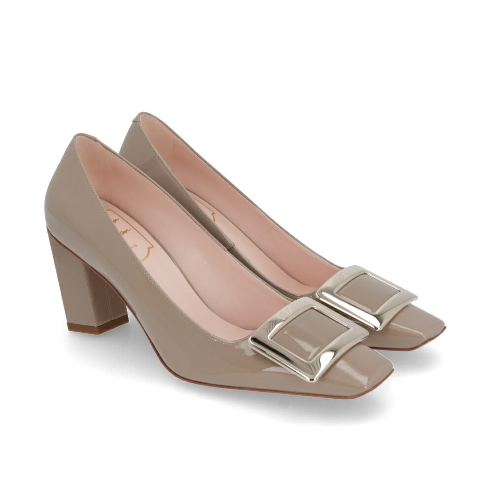 Roger Vivier パンプス ブラック クリーム ベージュ スクエアトゥ