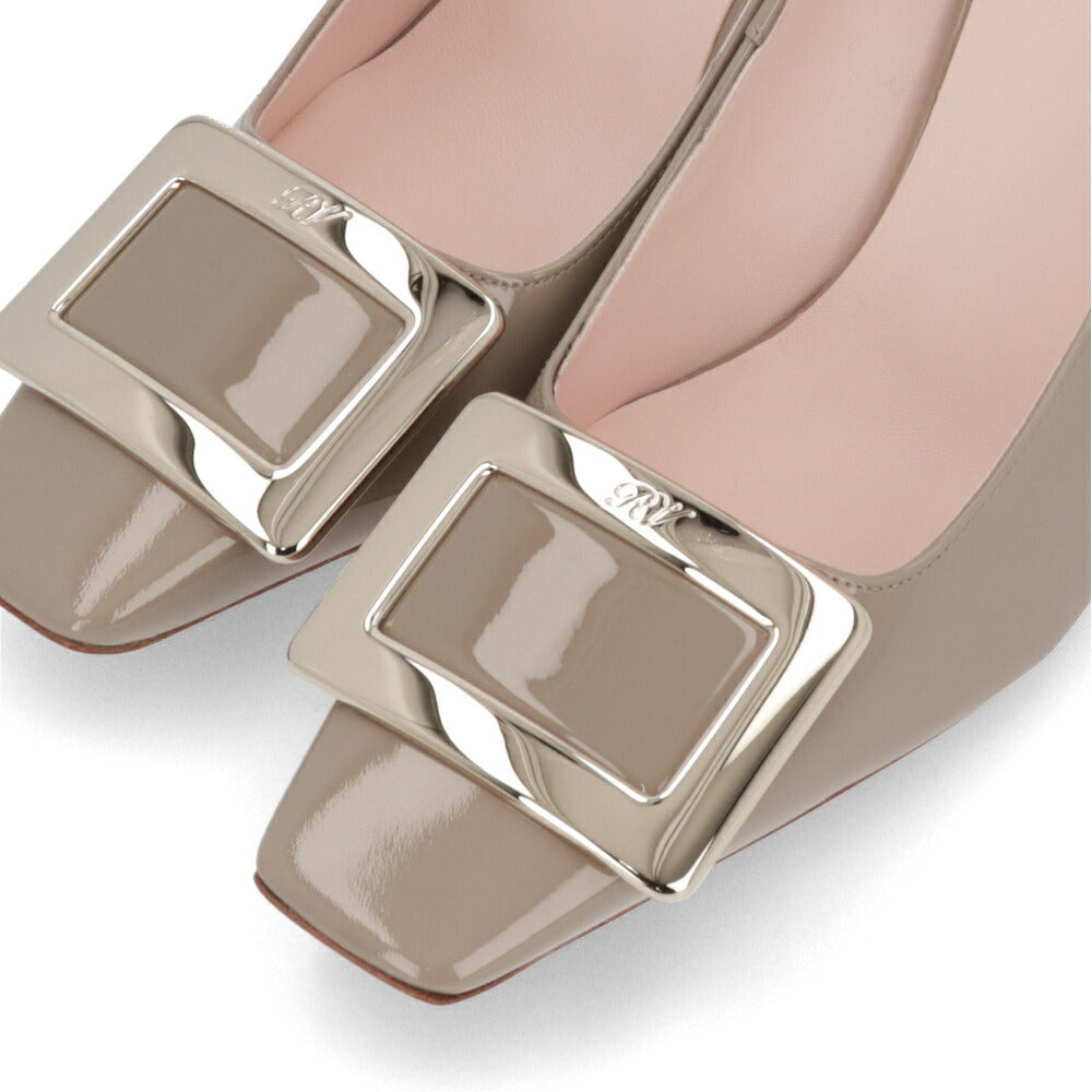 Roger Vivier パンプス ブラック クリーム ベージュ スクエアトゥ