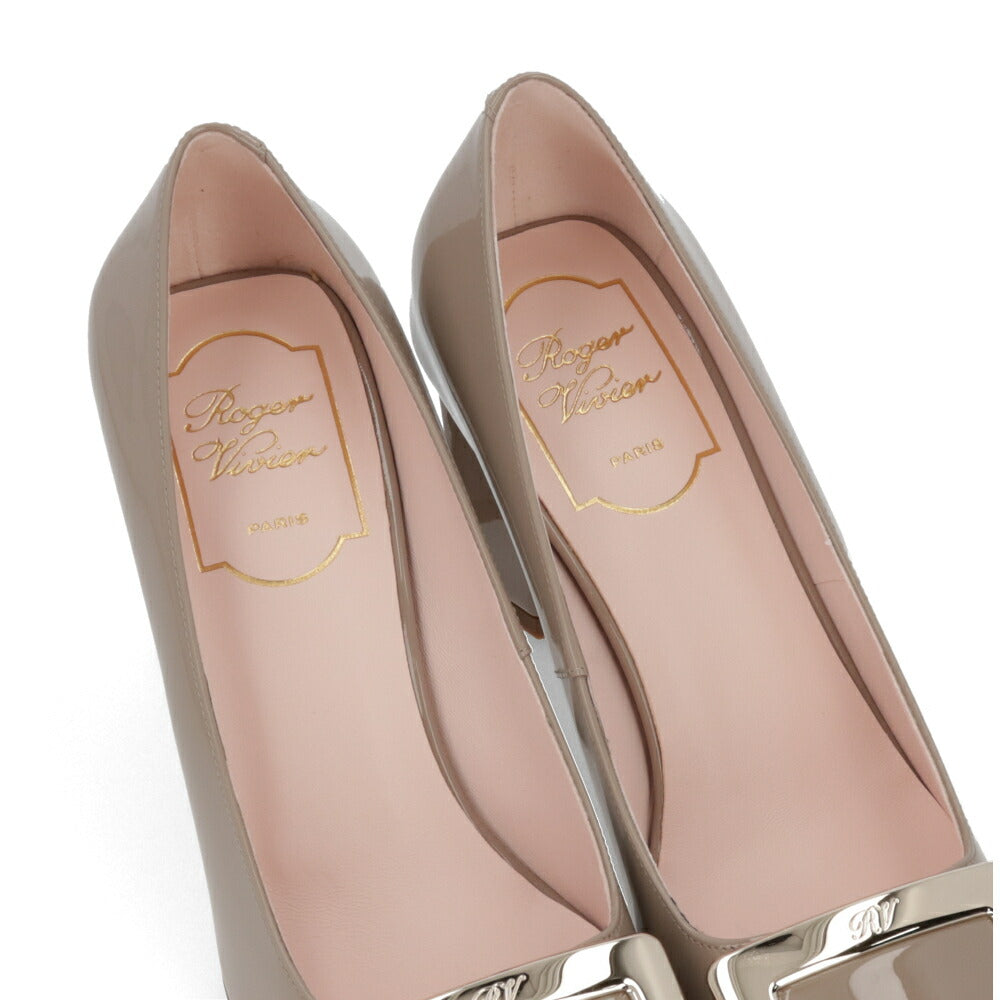 Roger Vivier パンプス ブラック クリーム ベージュ スクエアトゥ
