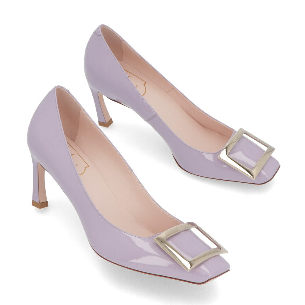 Roger Vivier パンプス ブラック グレー ベージュ パープル ゴールドプレート ヒールパンプス RVW40015280D1P
