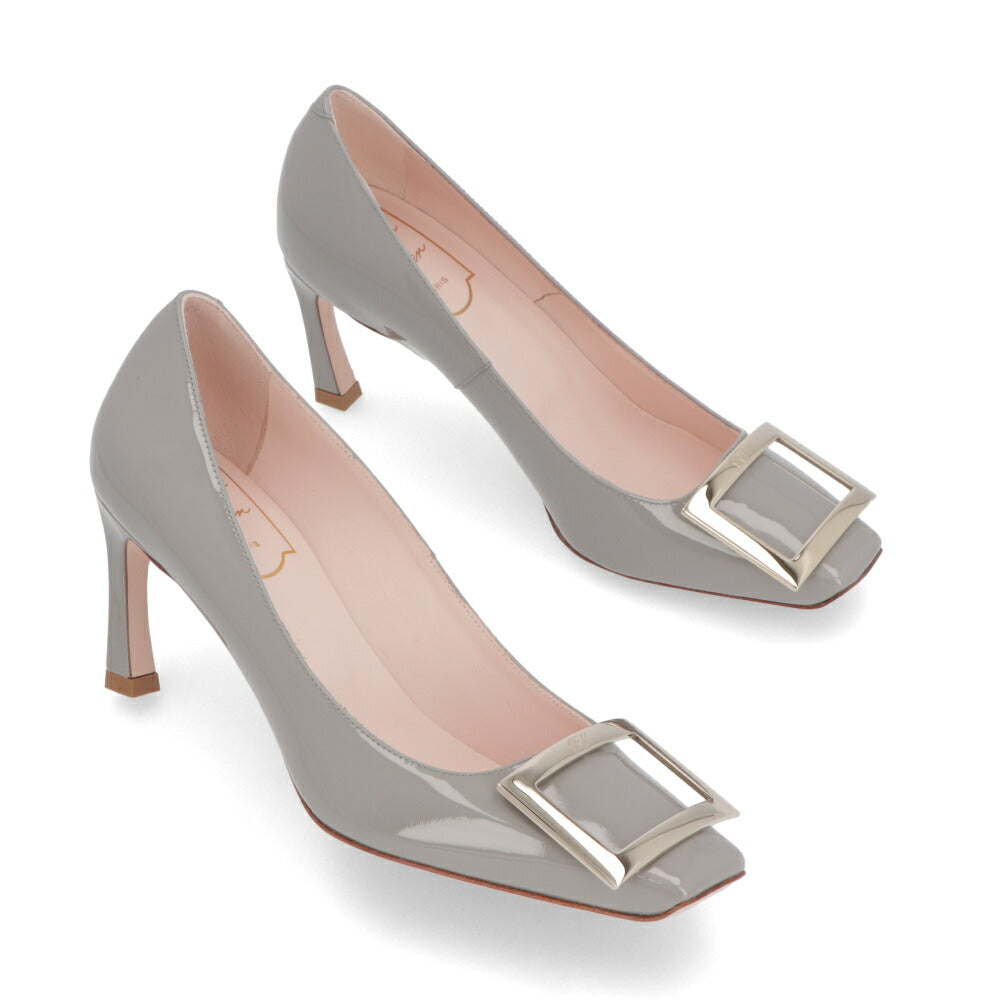 Roger Vivier ロジェ ヴィヴィエ パンプス ブラック グレー ベージュ パープル ゴールドプレート ヒールパンプス RVW40015280D1P