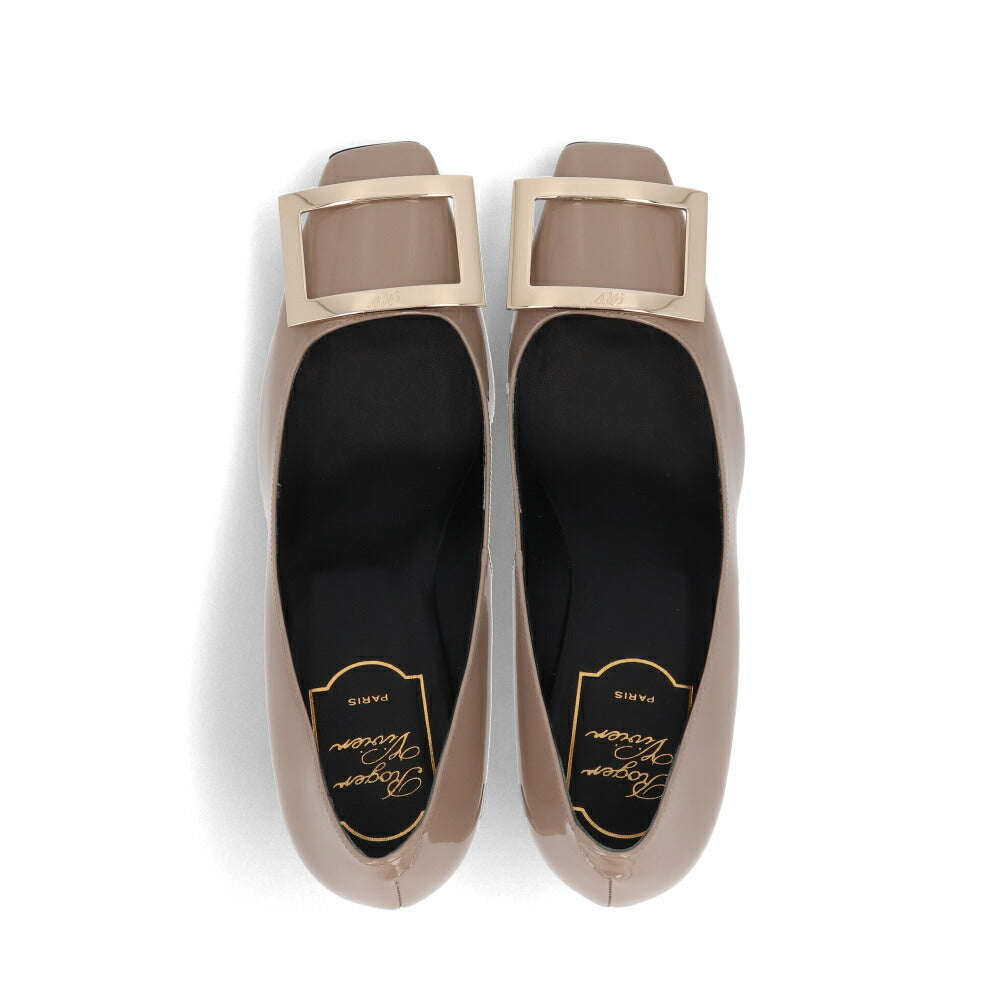 Roger Vivier ロジェ ヴィヴィエ パンプス ブラック グレー ベージュ パープル ゴールドプレート ヒールパンプス RVW40015280D1P