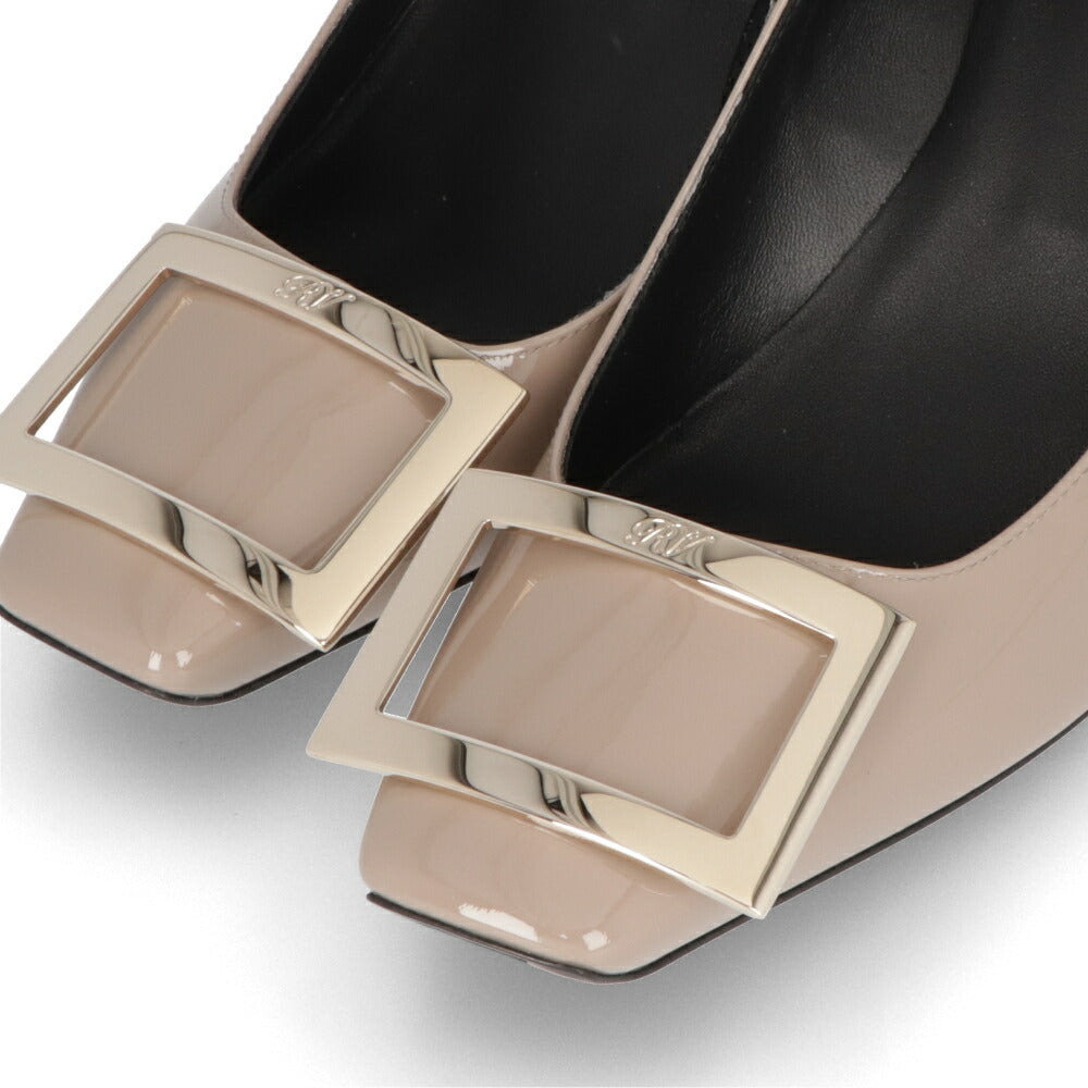 Roger Vivier ロジェ ヴィヴィエ パンプス ブラック グレー ベージュ パープル ゴールドプレート ヒールパンプス RVW40015280D1P
