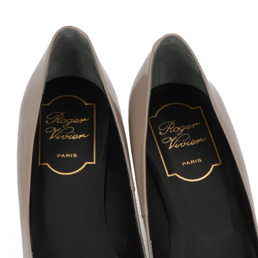 Roger Vivier ロジェ ヴィヴィエ パンプス ブラック グレー ベージュ パープル ゴールドプレート ヒールパンプス RVW40015280D1P